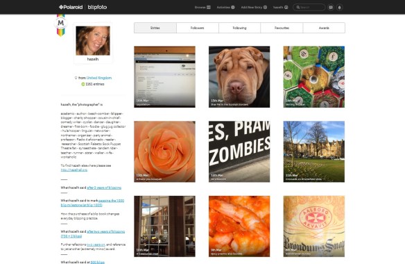 hazelh main Blipfoto page screen shot