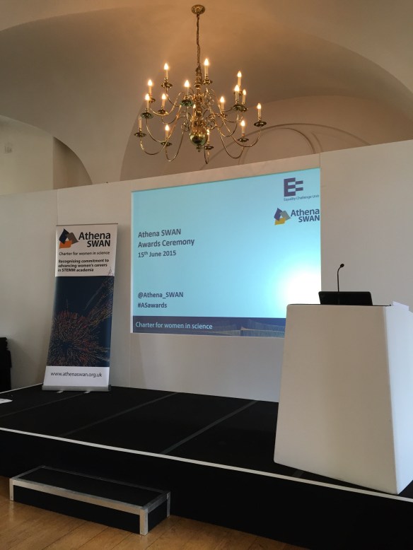 Athena SWAN awards ceremony stage