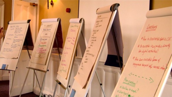 Unconference half hour flip charts at DREaM workshop 1