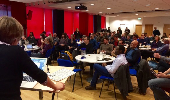 Professor Emma Hart chairs the one minute madness session (photo credit John Morrison)