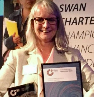 Dr Laura Muir at the Athena SWAN July 2017 awards ceremony