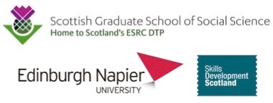 ESRC-SDS-Napier studentship logos