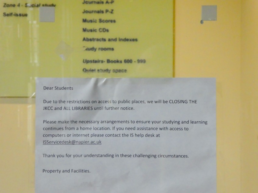 Edinburgh Napier University closed