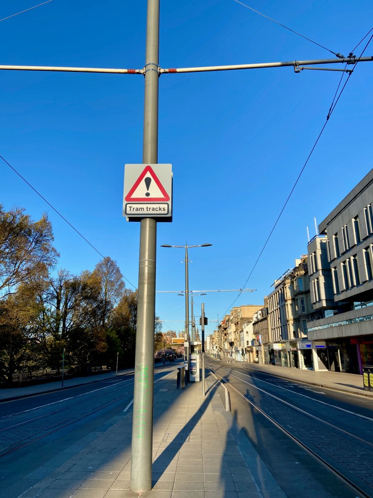 Princes Street looking west deserted