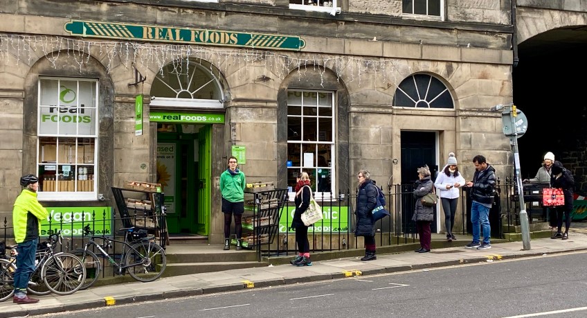 Queue Real Foods Edinburgh