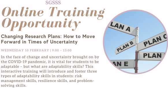Changing research plans SGSSS training logo