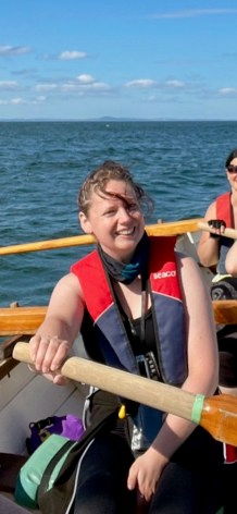 Katherine Stephen rowing