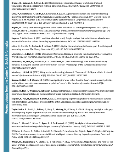 CSI version 15 flyer publications list