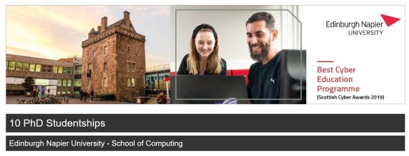 10 PhD studentships banner