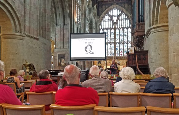 Hazel Hall opens Lorna Lloyd's Diary of the war podcast series launch event