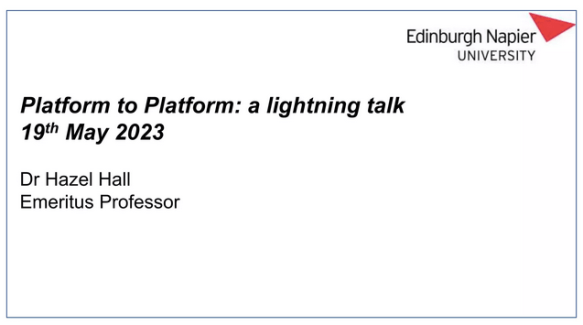 Lightning talk first page