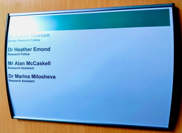 Dr Milosheva office label